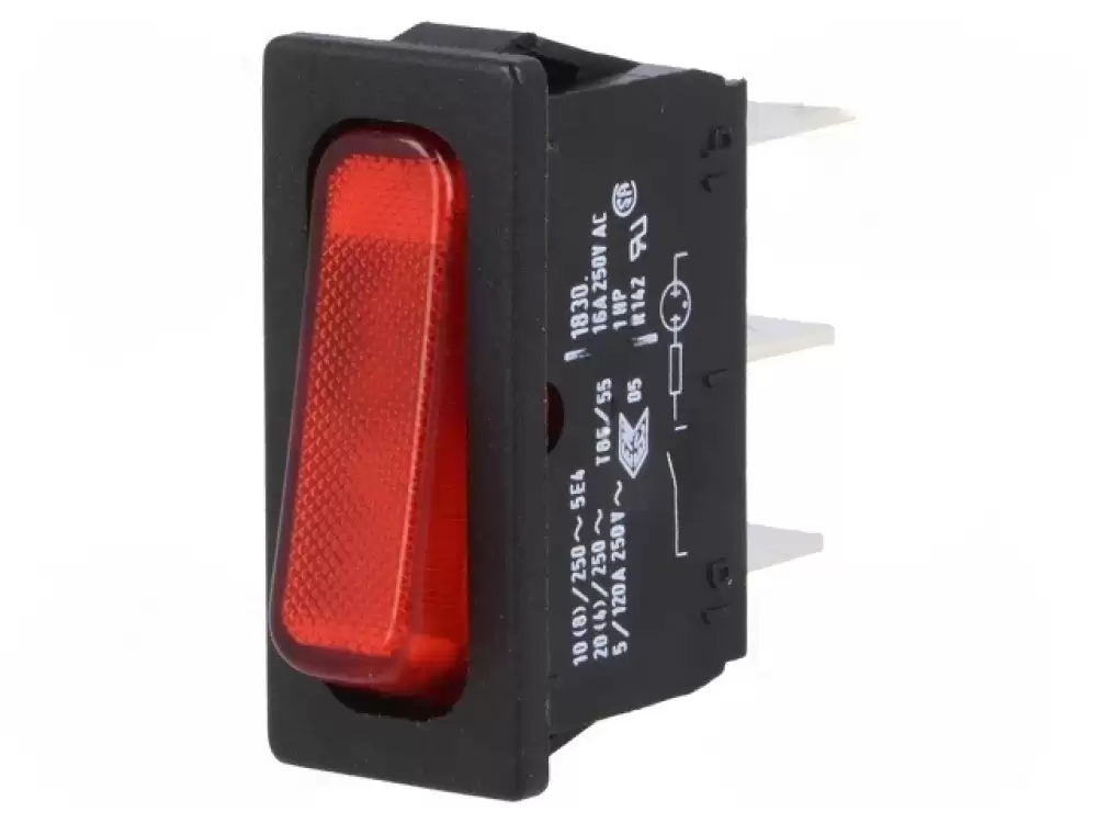 MARQUARDT - 1830.3112 |Rocker Switch 20Amp 250VAC SPST OFF-ON 