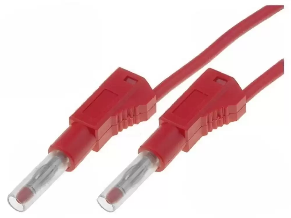  AXIOMET-AX-TL-4B1-R Test lead 19A  banana plug 4mm both sides 