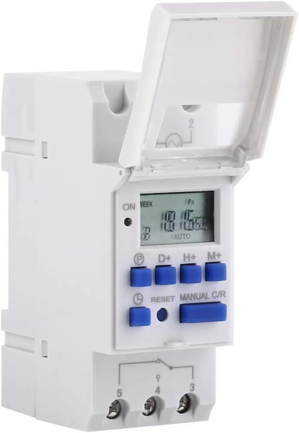 THC15A AHC15A Digital Programmable Timer Switch Tp8a16 ACDC Microcomputer Time Relay Repeat Programs With 16 ONOFF