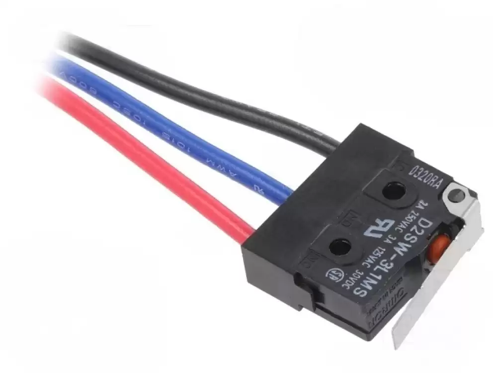 OMRON-D2SW3L1MS| microswitch SNAP ACTION 2A250VAC with lever SPDT ON-ON 