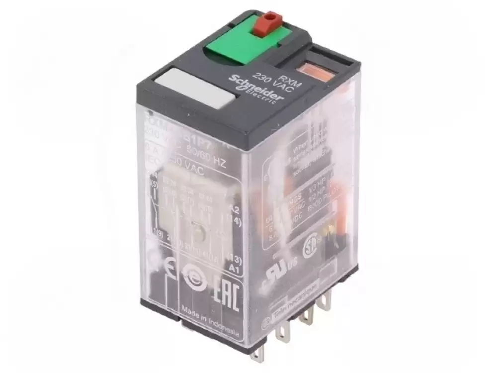 Schneider-RXM4AB1P7 | Relay 14pin 230VAC 4PDT 6A 