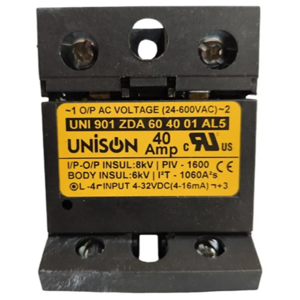UNISON-SSR 40A UNI 901 ZDA 60 40 01 AL5  IP 4-32VDC 4-16mA OP 24-600VAC