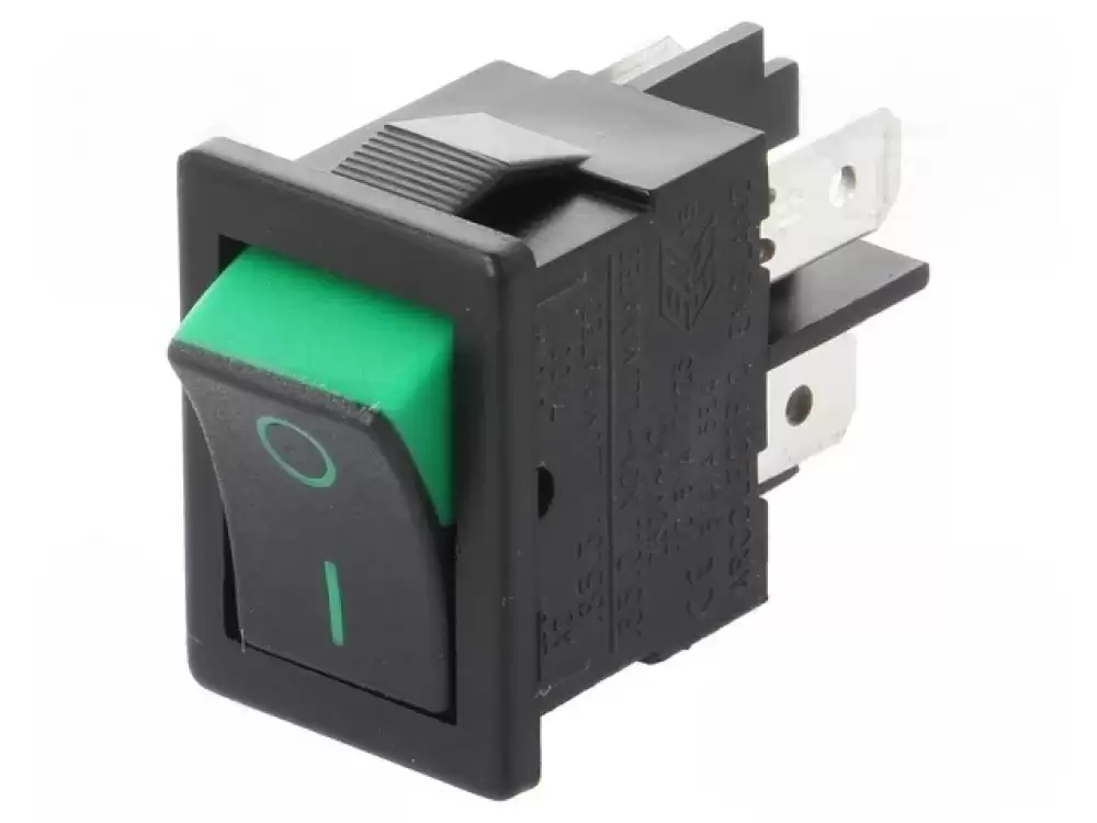 BULGIN-H8550XBBBG076G |Rocker Switch 10Amp 250VAC DPST ON-OFF 