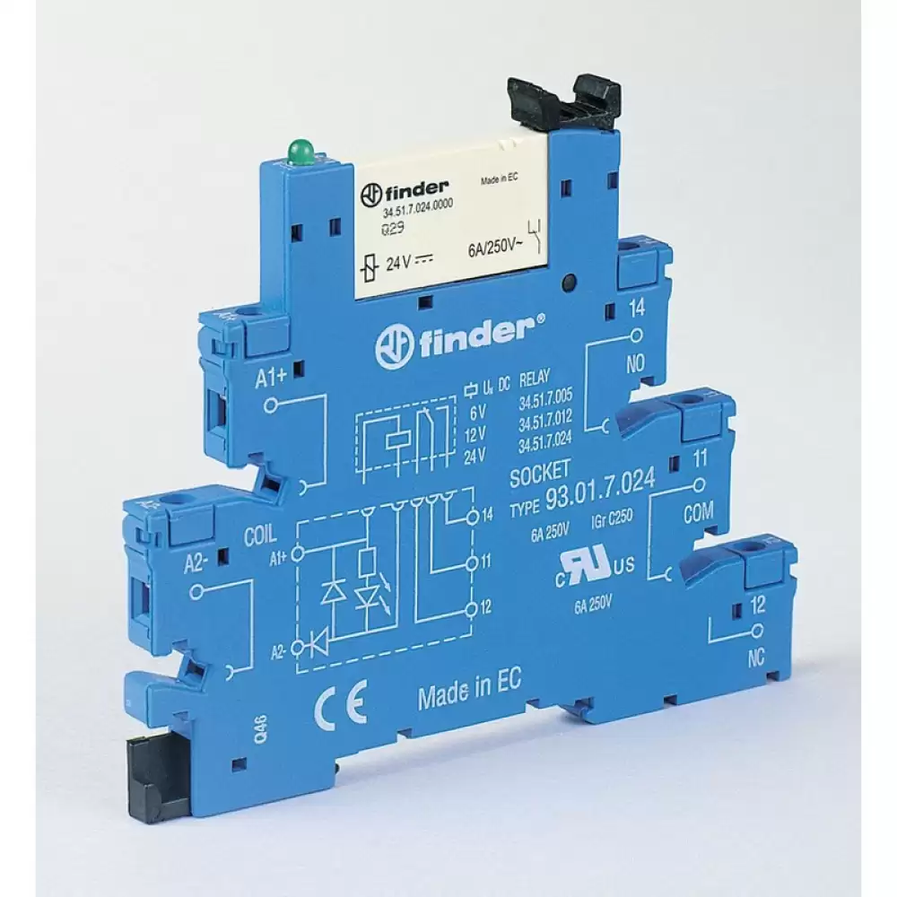 FINDER 38.51.7.024.005 Relay IP 24VDC 6AMP