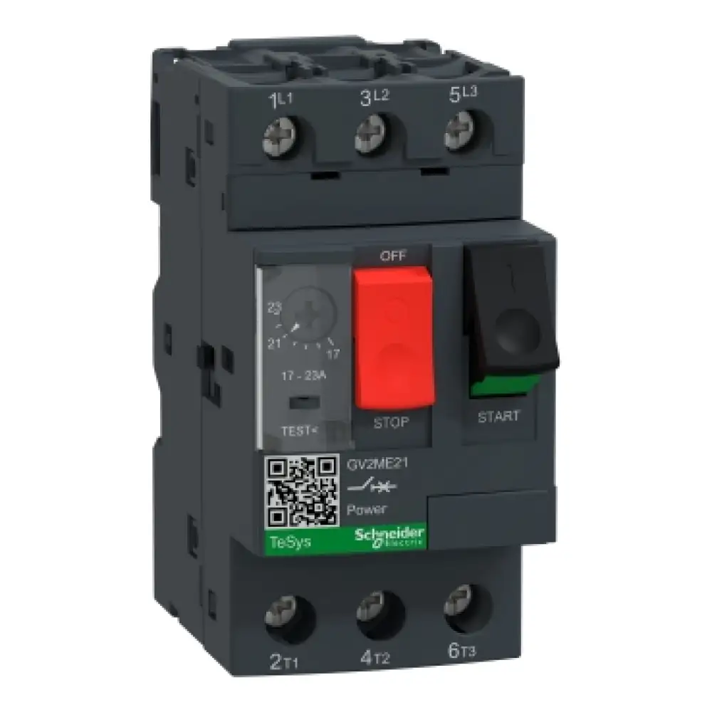 GV2ME21 Motor Circuit Breaker, Thermal Magnetic 17-23A SCHNEIDER
