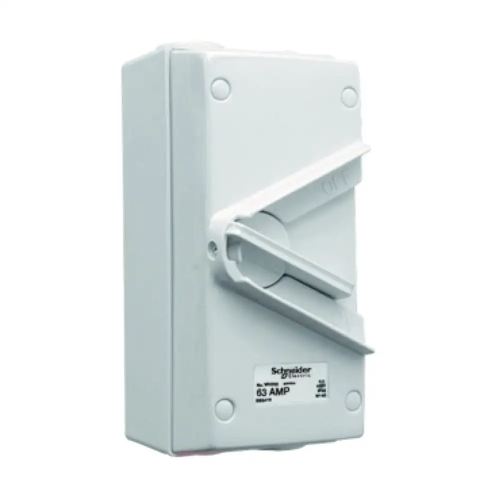 WHT63 63A 440V Surface Mount Triple Pole Isolating Switch IP66 SCHNEIDER