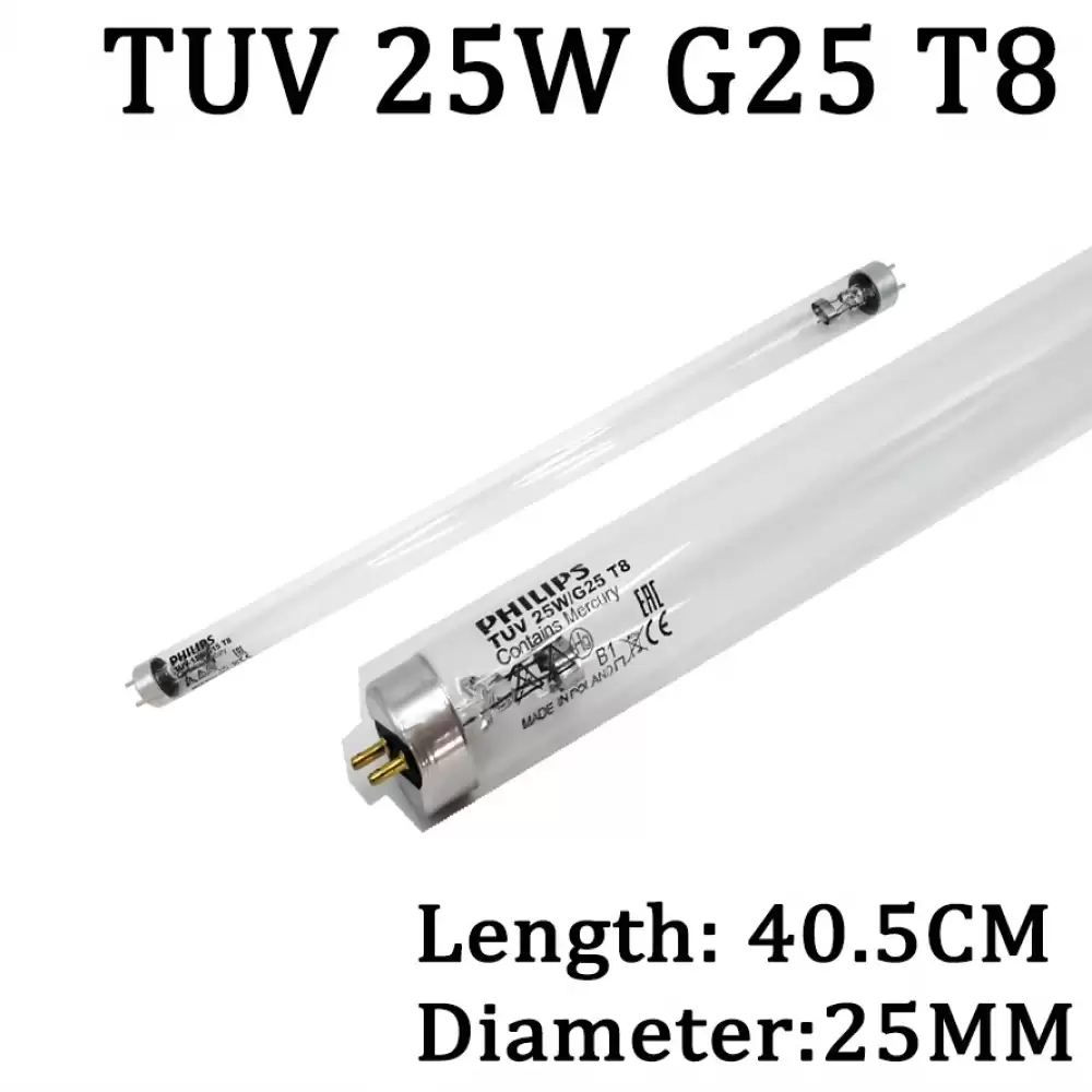 UV LAMP TUV25WG25T8 25W LENGHT 40.5CM DIAMETER 25MM 