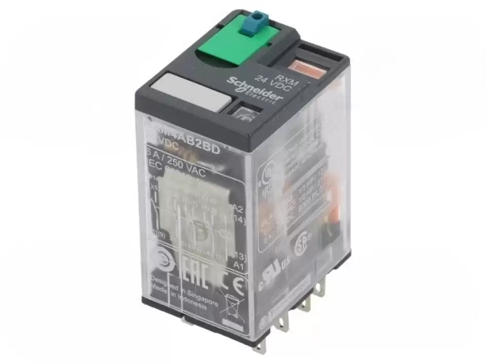 Schneider-RXM4AB2BD |Relay 14pin 24VDC 4PDT 6A 