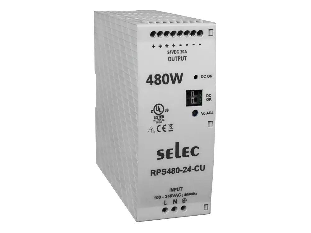 Selec  RPS480,DIN RAIL MOUNT 480W POWER SUPPLY