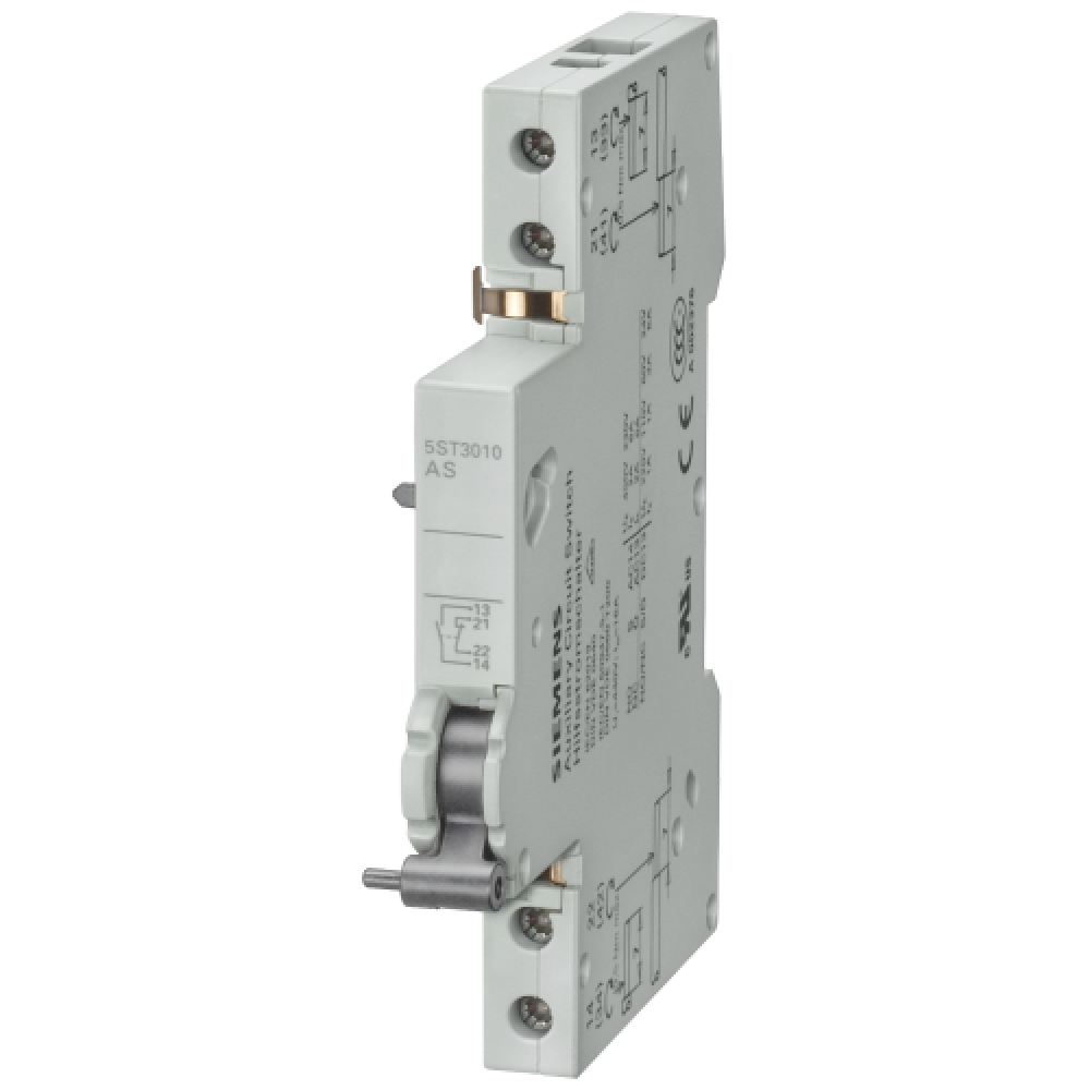 5ST3010 Auxiliary switch, 1NO+1NC for 5SL, 5SY, 5SP, 5TL1, 5SU1, 5SV SIEMENS
